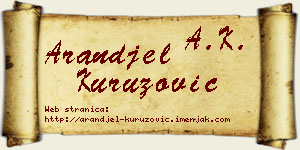 Aranđel Kuruzović vizit kartica